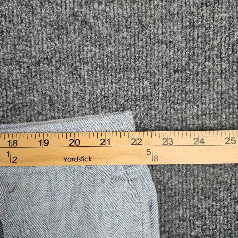 Tommy Bahama Beach Coast Linen Pants Men's 2XLB Full Elastic Blue Herringbone